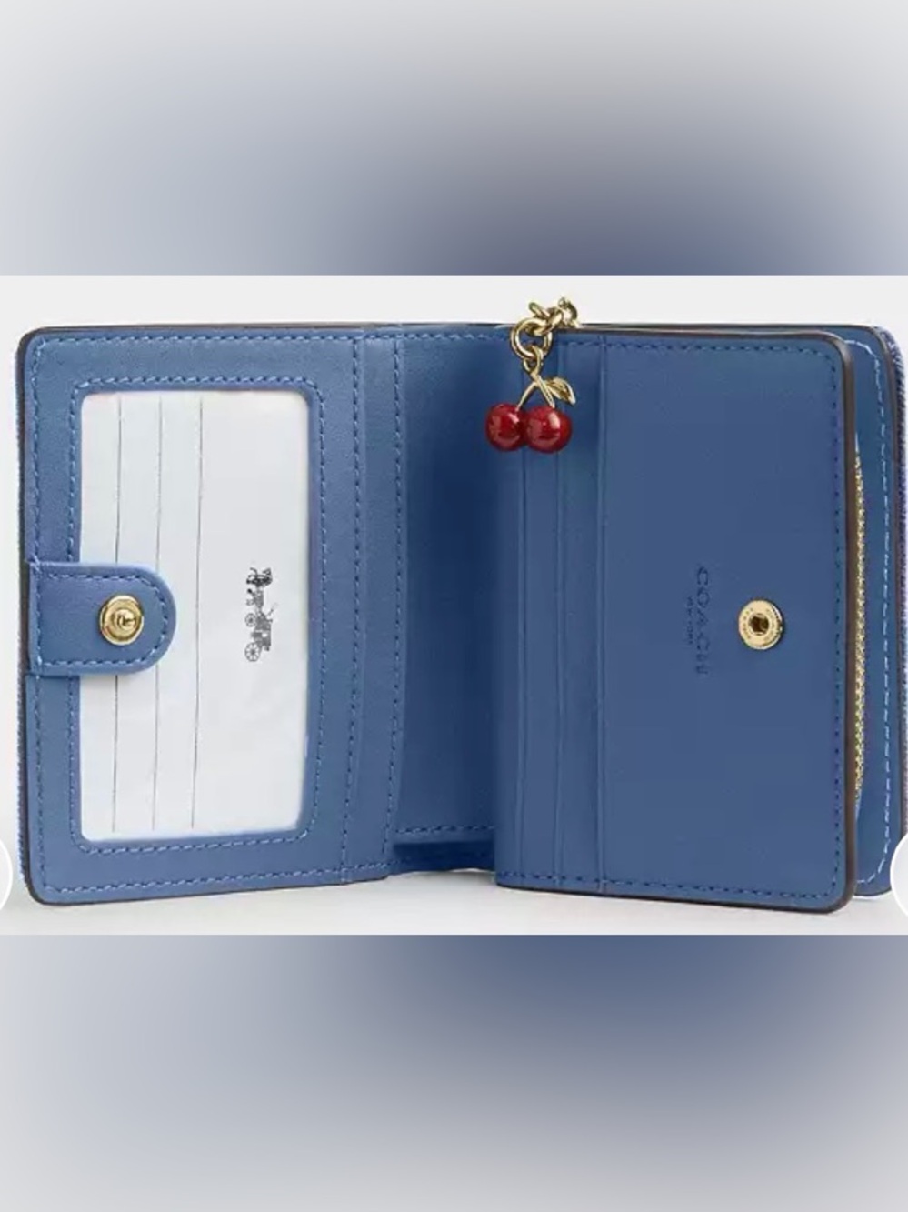 Coach Snap Wallet In Loved Denim With Charm - Picture 3 of 3